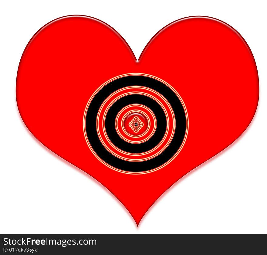 My target your heart valentines card original