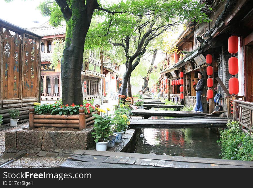 The bar stays in the lijiang ago-old city adorned by minority characteristic. The bar stays in the lijiang ago-old city adorned by minority characteristic.