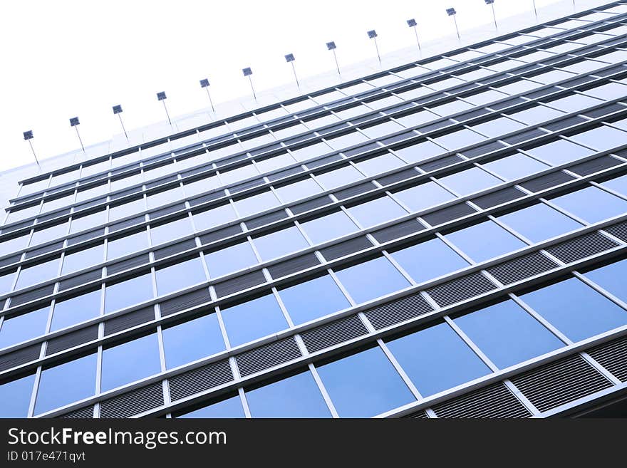 Modern business builing with sky background. Modern business builing with sky background