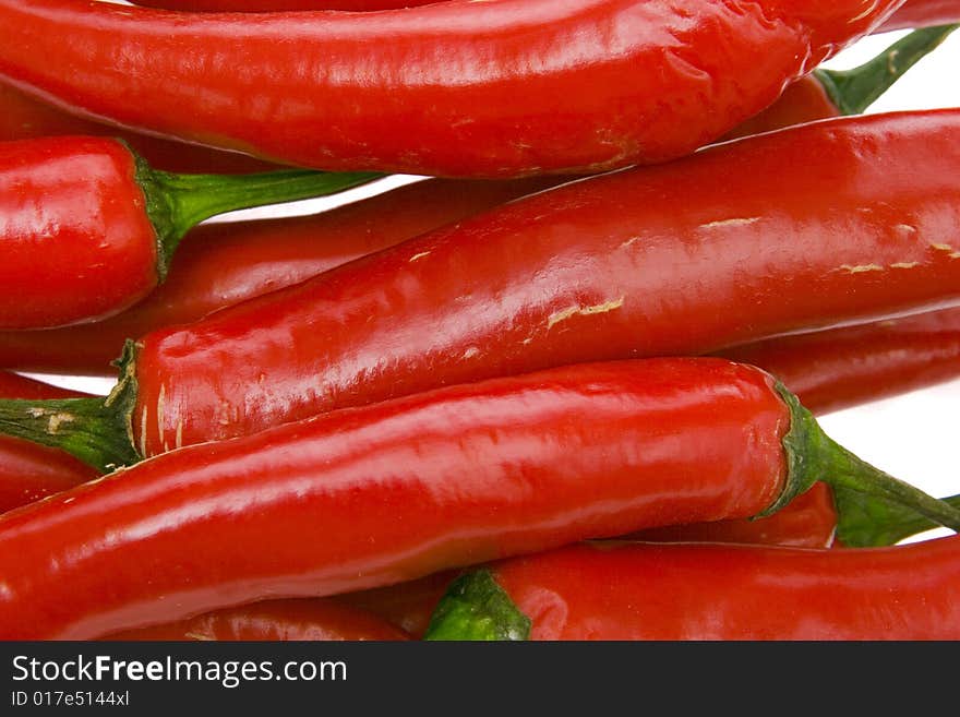 Hot red peppers