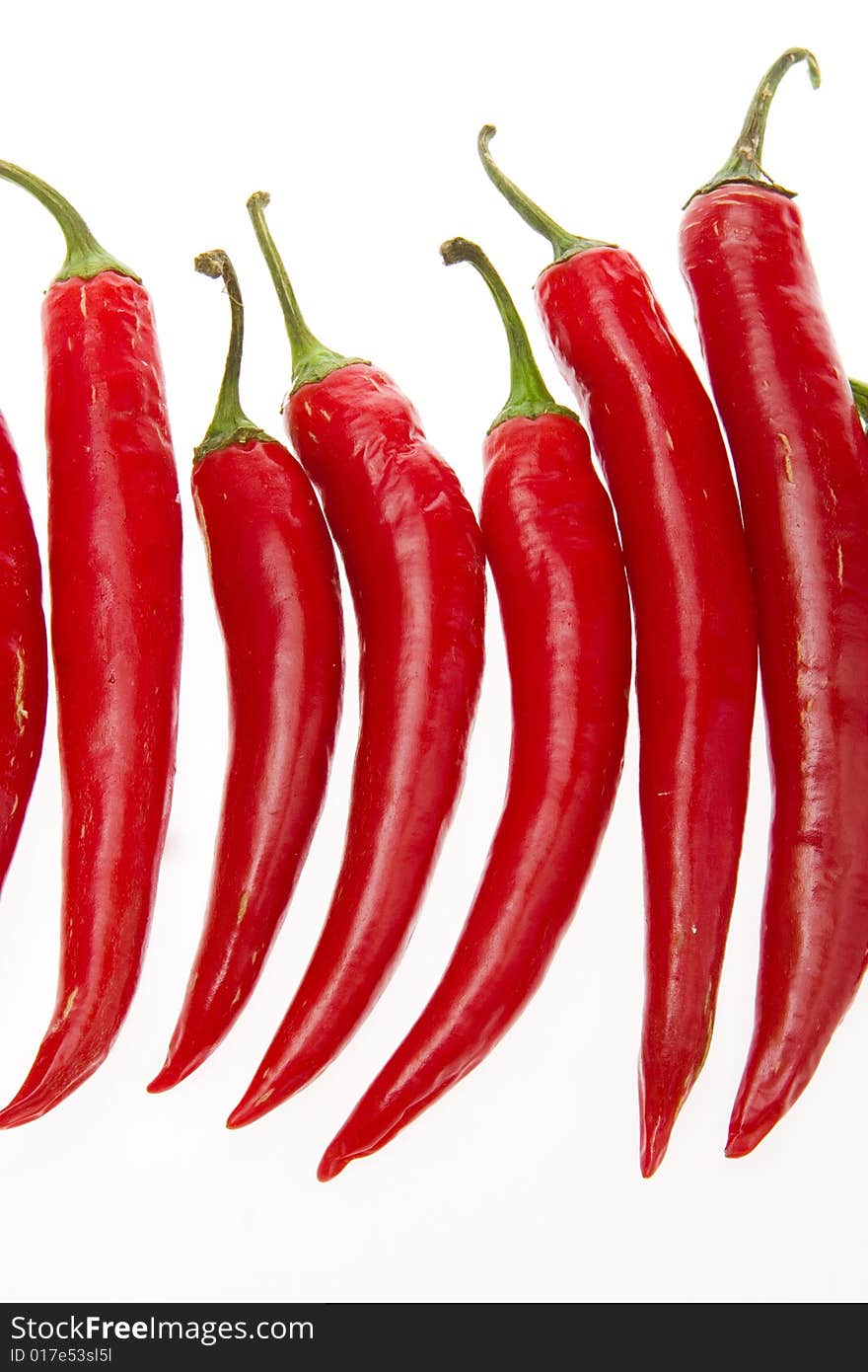 Hot red peppers