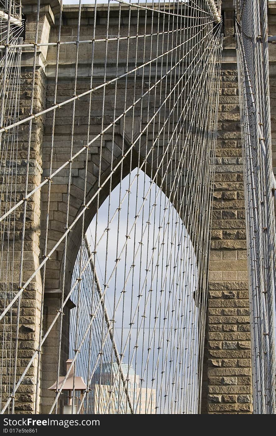 Brookyn Bridge Arch and Cables