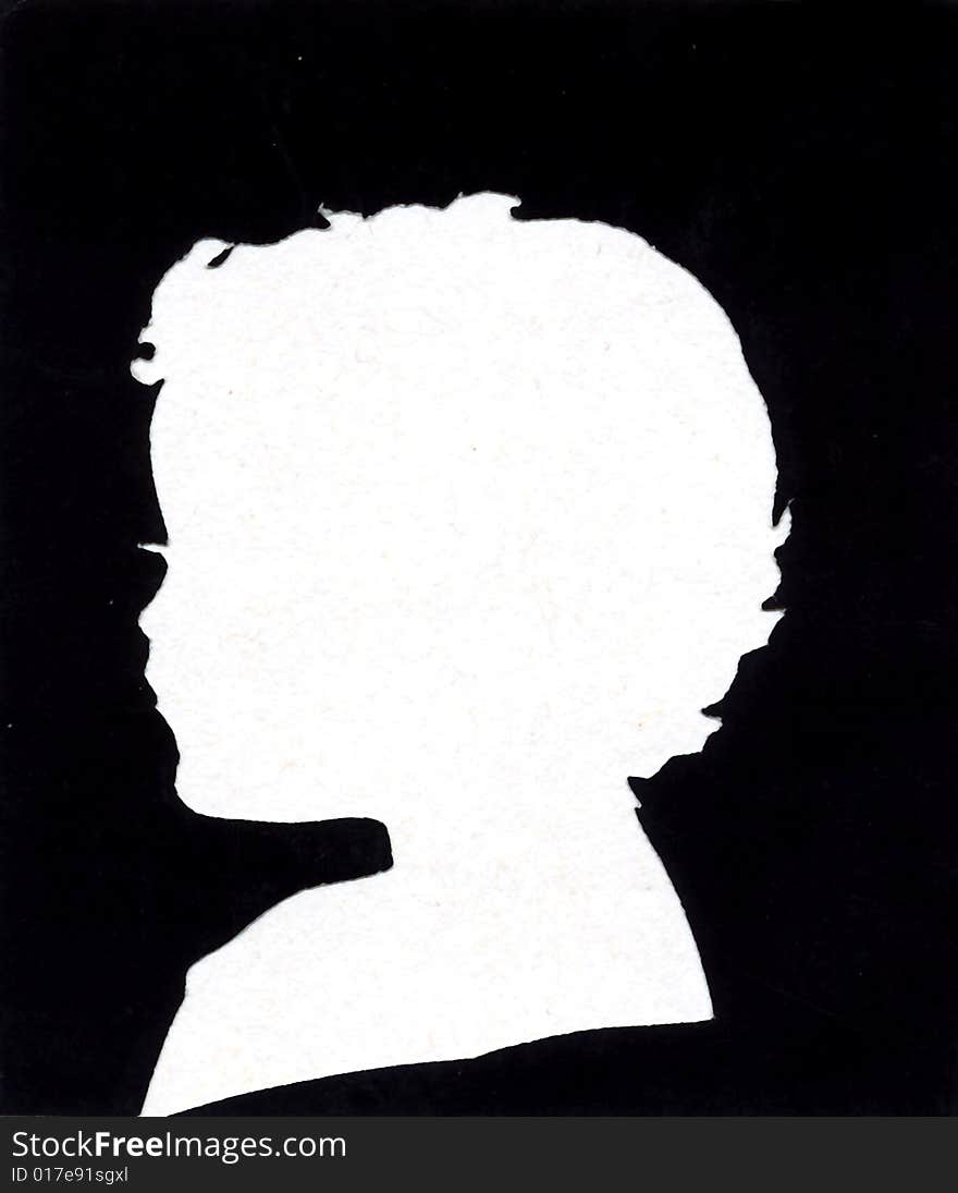 A vintage cut paper portrait. Approximately 65 years old. A vintage cut paper portrait. Approximately 65 years old.