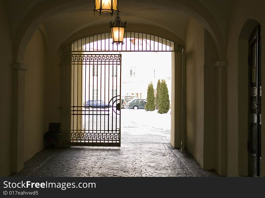 It is a gate in Vilnius, Lithuania.