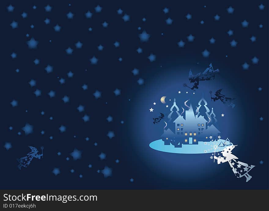 Winter background. Christmas background,  stylization