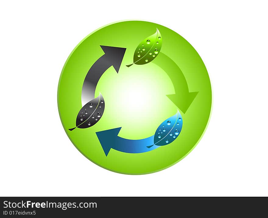 Fresh green vector environment icon. Fresh green vector environment icon.