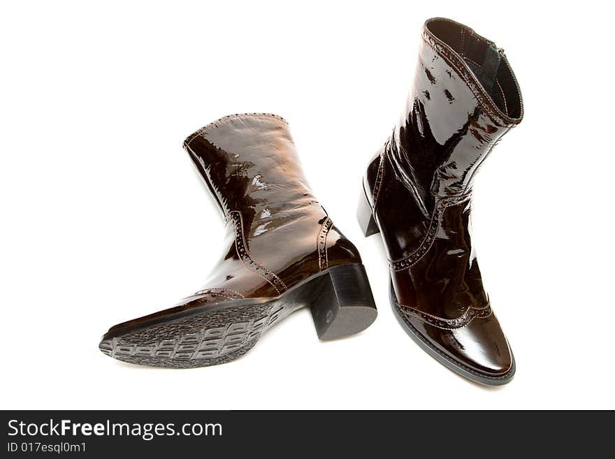 Leather female boots