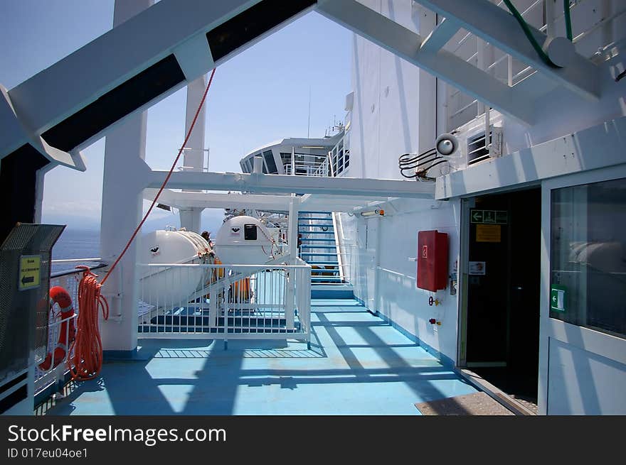 Main deck on ferry