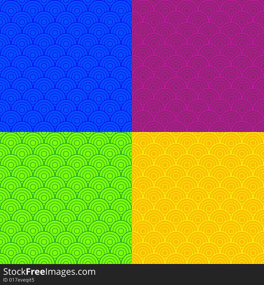 Yellow, blue, green and magenta scales pattern. Yellow, blue, green and magenta scales pattern