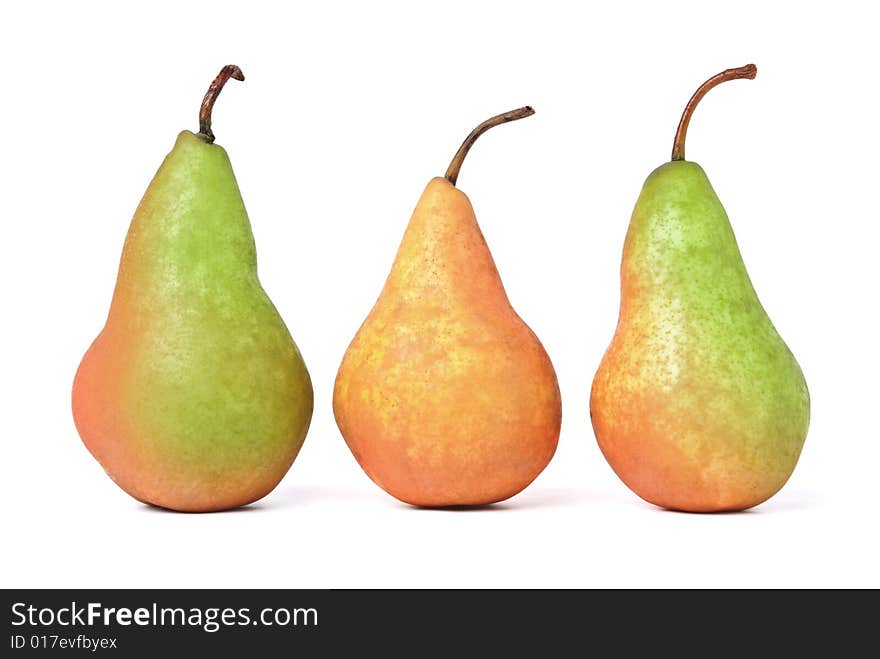 Row of three pears.