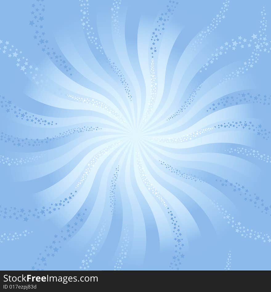 Stars and rays background / design element / blue