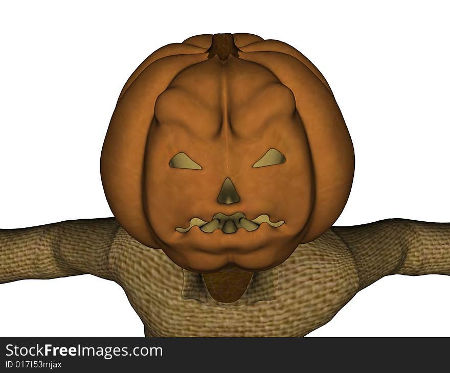 Pumpkin Head Scarecrow