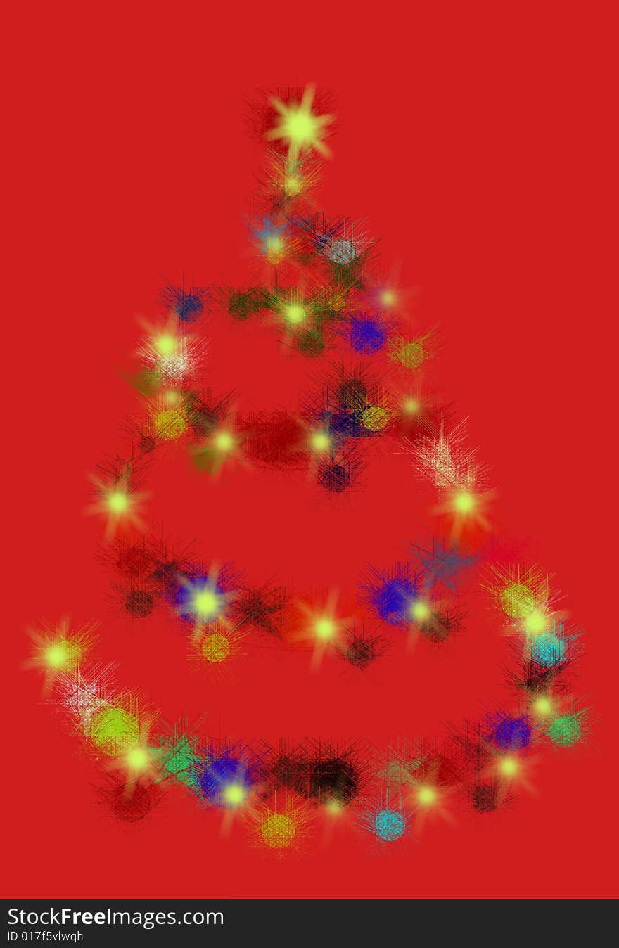 Christmas tree is a classical symbol of christmas. In this illustration I try to elaborate again this symbol. This is the final result.