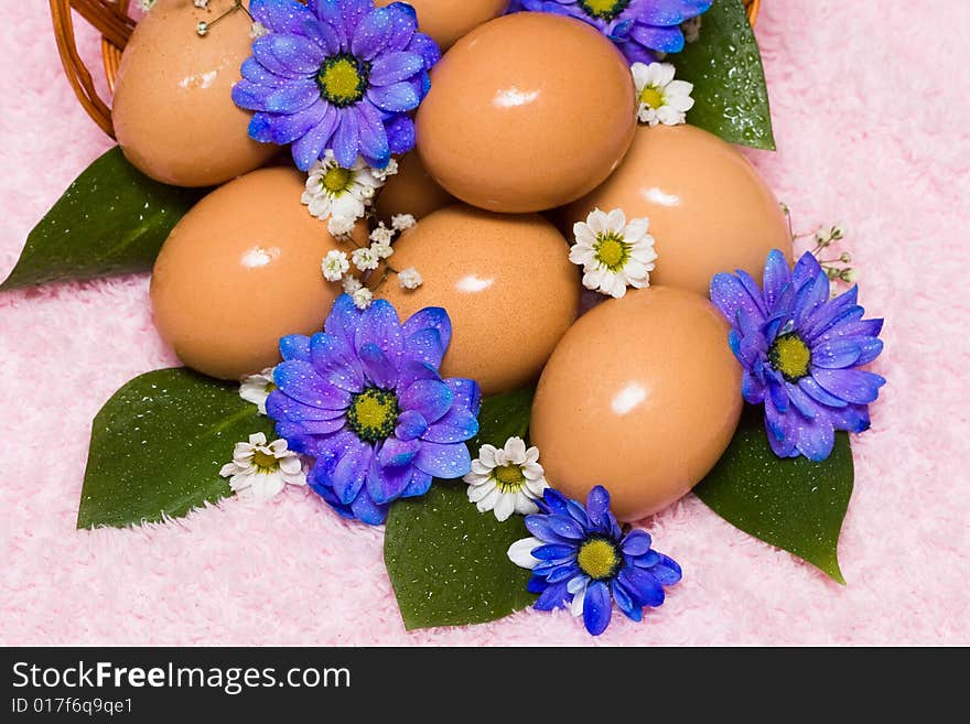 Easter Egg With Flowers