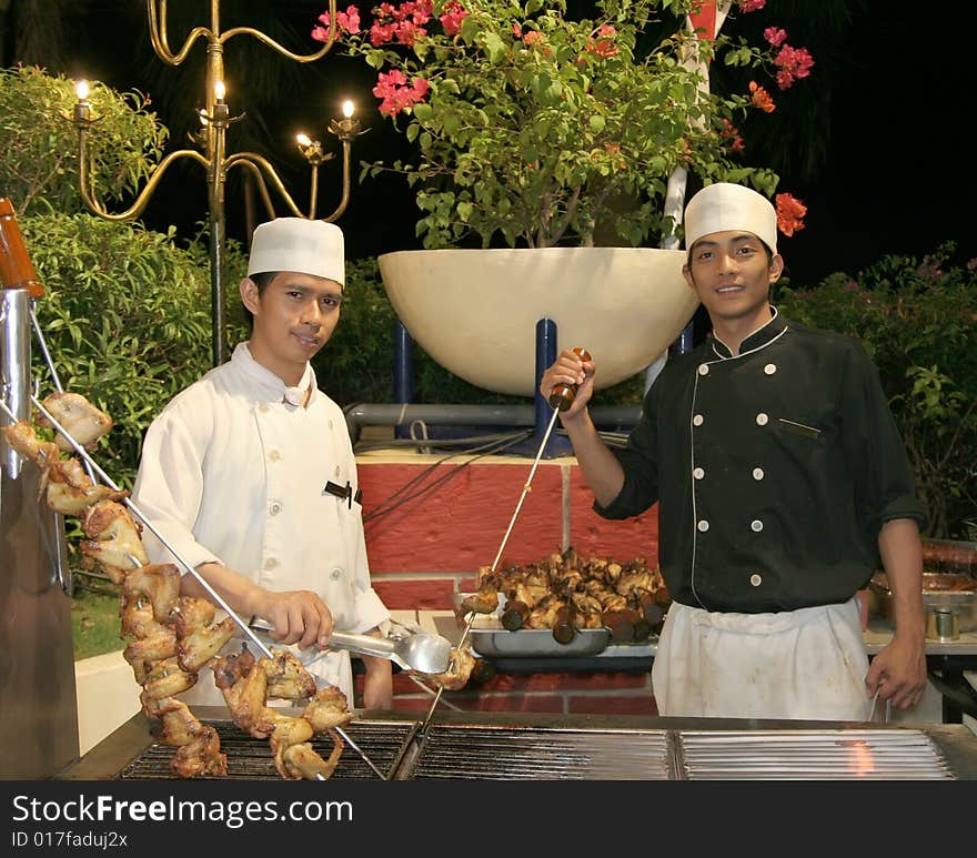 Chef At Barbecue Dinner