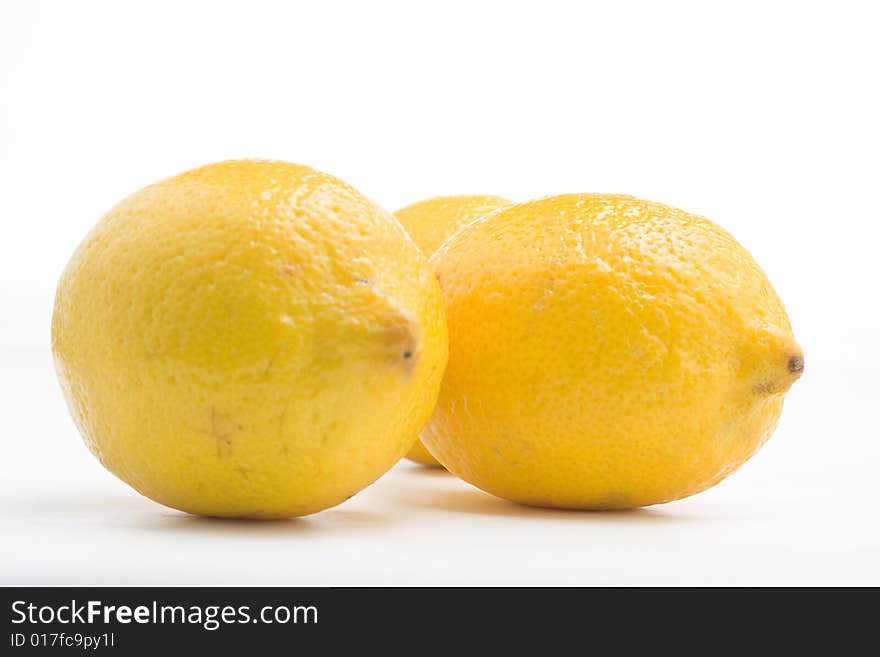 Fresh lemon natural isolated on a white background