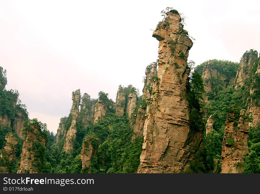 China's Zhangjiajie beautiful scenery. China's Zhangjiajie beautiful scenery.