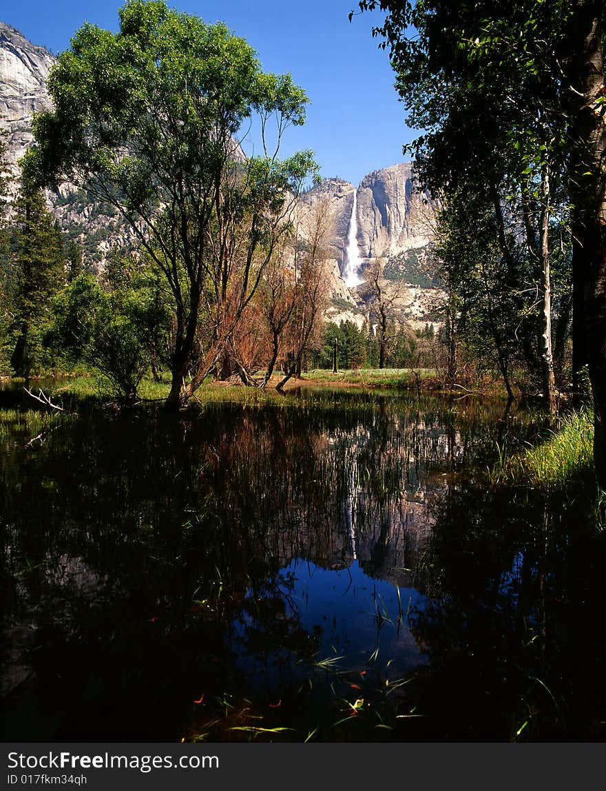 Yosemite fall reflection