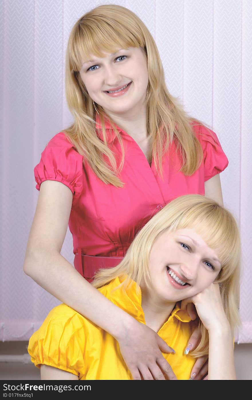 Two beautiful blond sisters