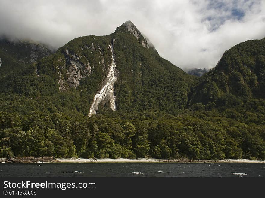 New Zealand landscape. Doubtful Sound