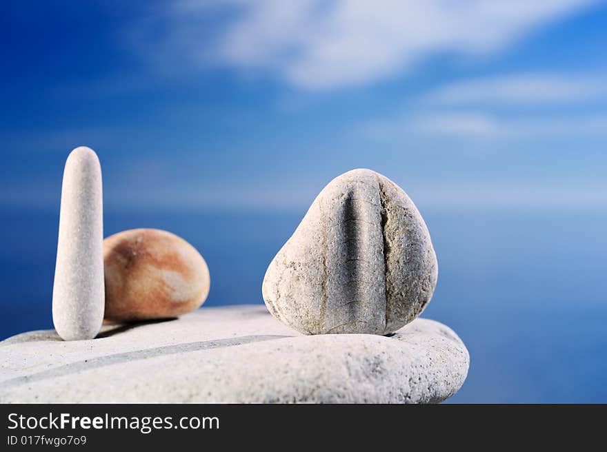 Horizontal image of stones in the beach. Horizontal image of stones in the beach