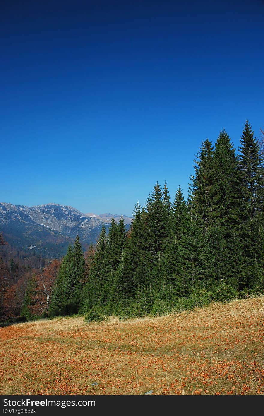 Nice view of the Retezat mountains in western Carpathians, Romania. Autumn time. Nice view of the Retezat mountains in western Carpathians, Romania. Autumn time