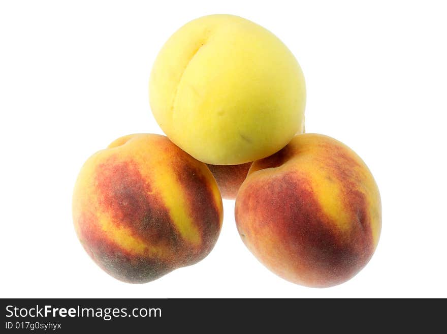 Pyramid of peaches.