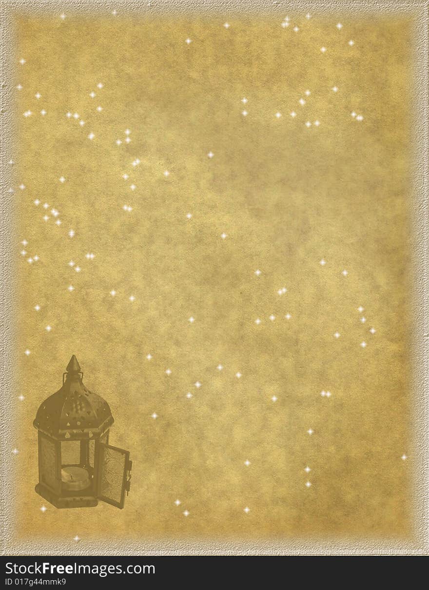 An illustrated background of an old post paper for sending letters on Christmas, with design of stars and a small lamp. An illustrated background of an old post paper for sending letters on Christmas, with design of stars and a small lamp.