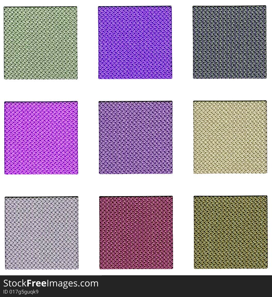 Colour sampler with violet hues