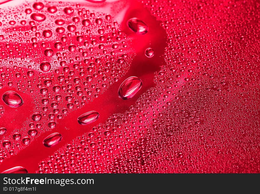 Red water drop for background