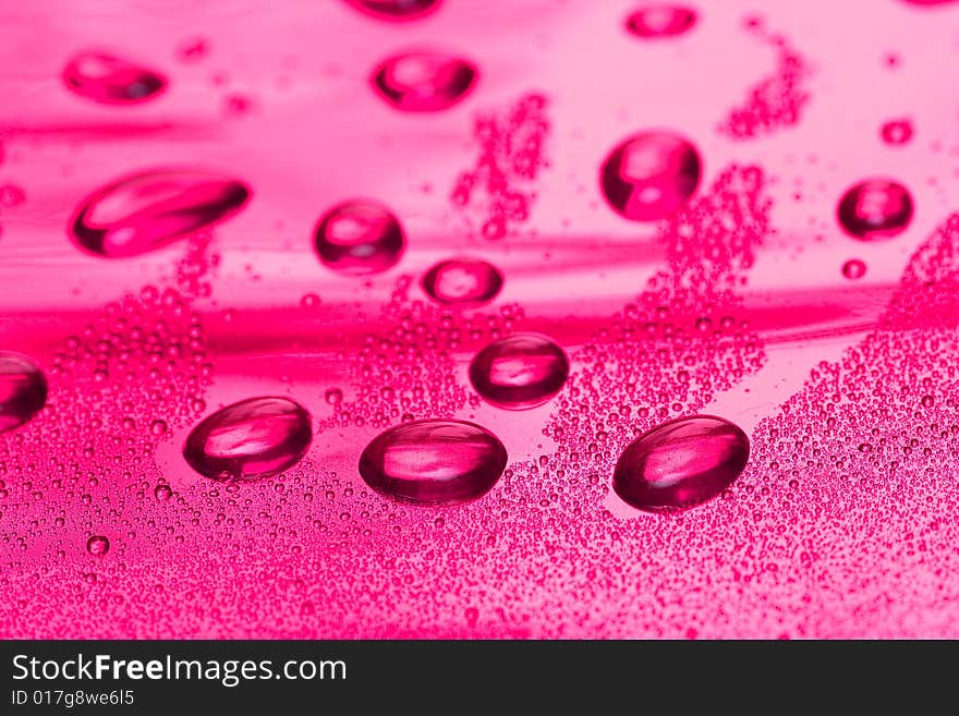 Pink water drop for background