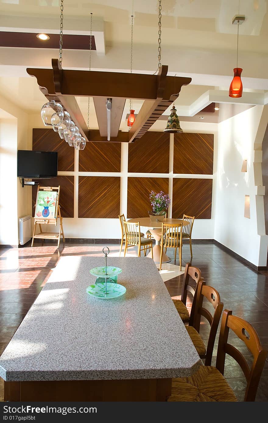 Modern kitchen at rich house