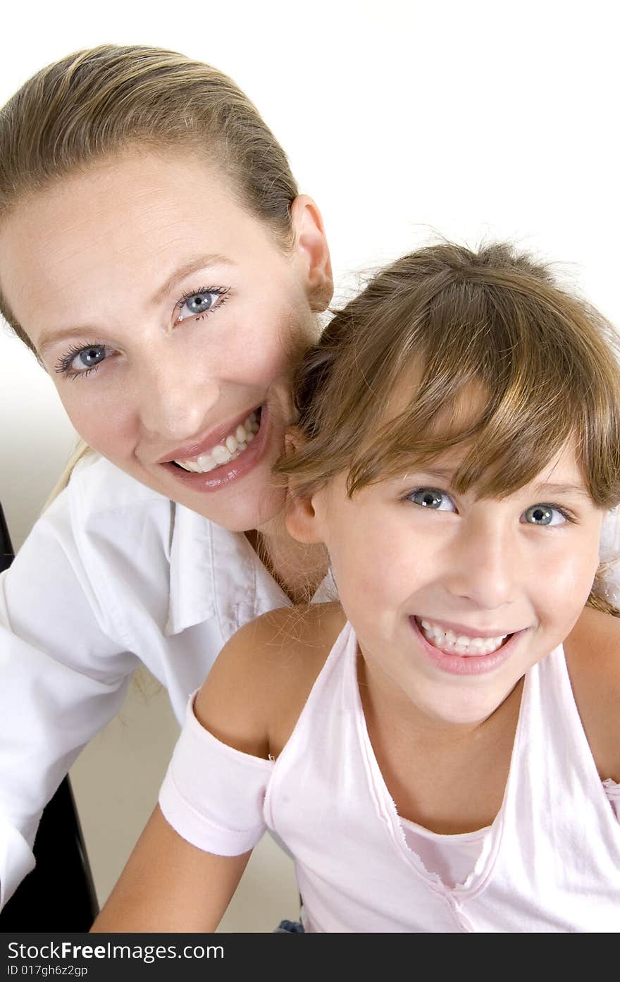 Happy mother and daughter