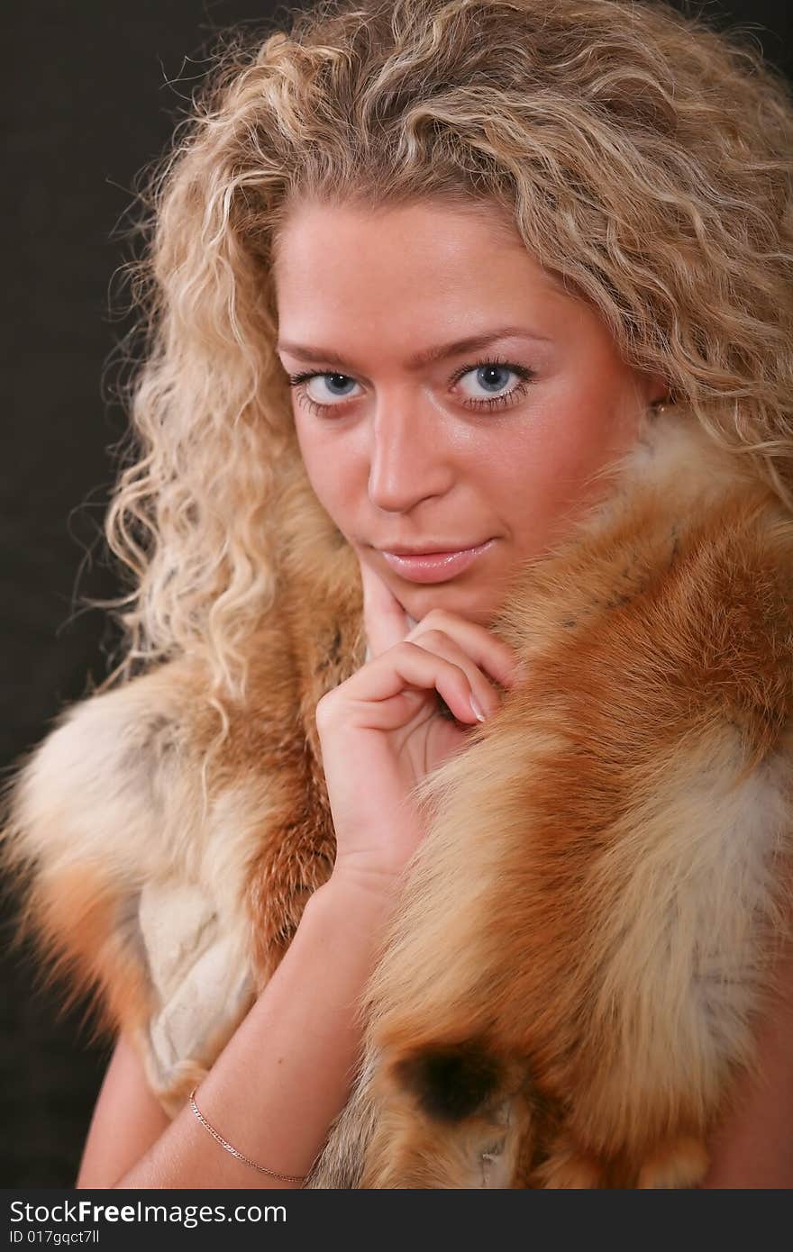 Studio portrait of the beautiful girl. Studio portrait of the beautiful girl