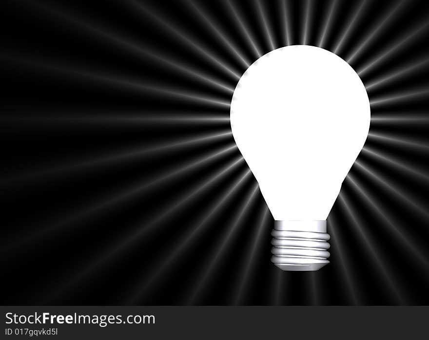 Perfect glowing lightbulb background copyspace