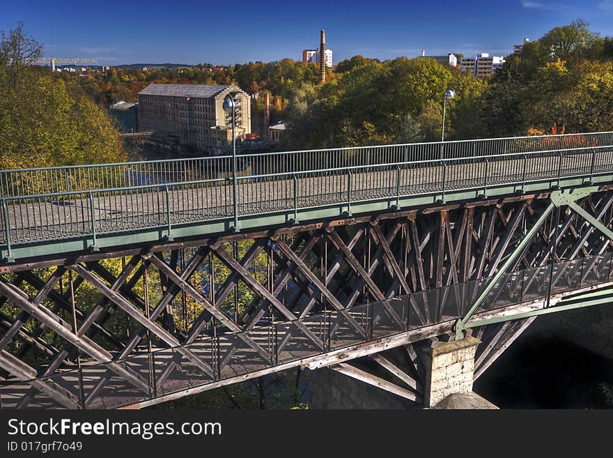 Old bridge now used for pedestrians in Kempten, Germany. Old bridge now used for pedestrians in Kempten, Germany.