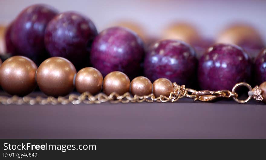 A collection of different colored necklaces. A collection of different colored necklaces.