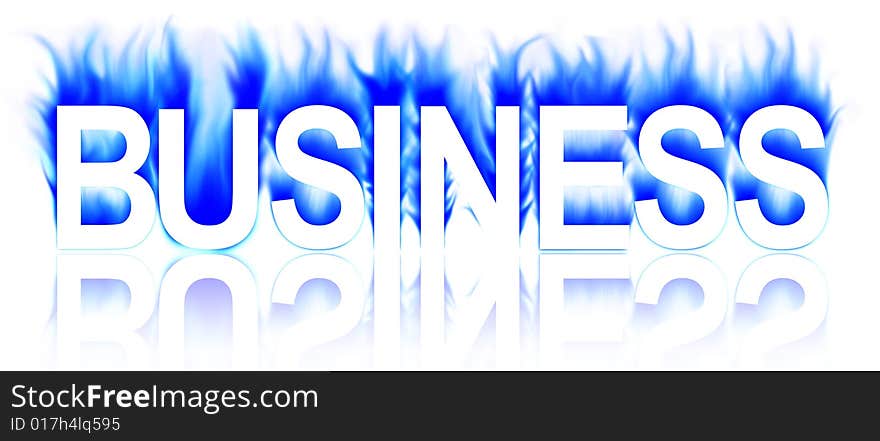 Business word in abstract white background