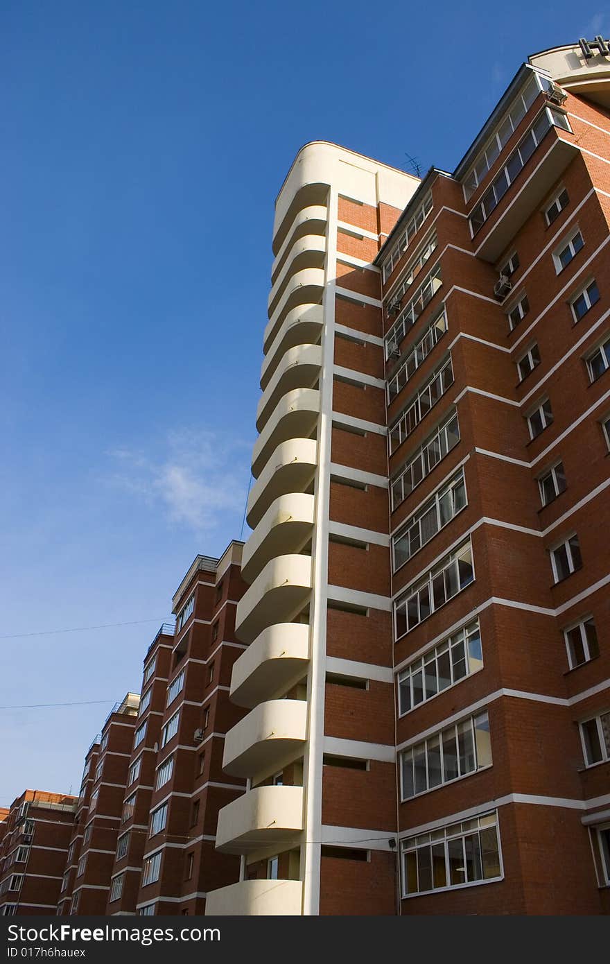 Modern building from a brick. Modern building from a brick.