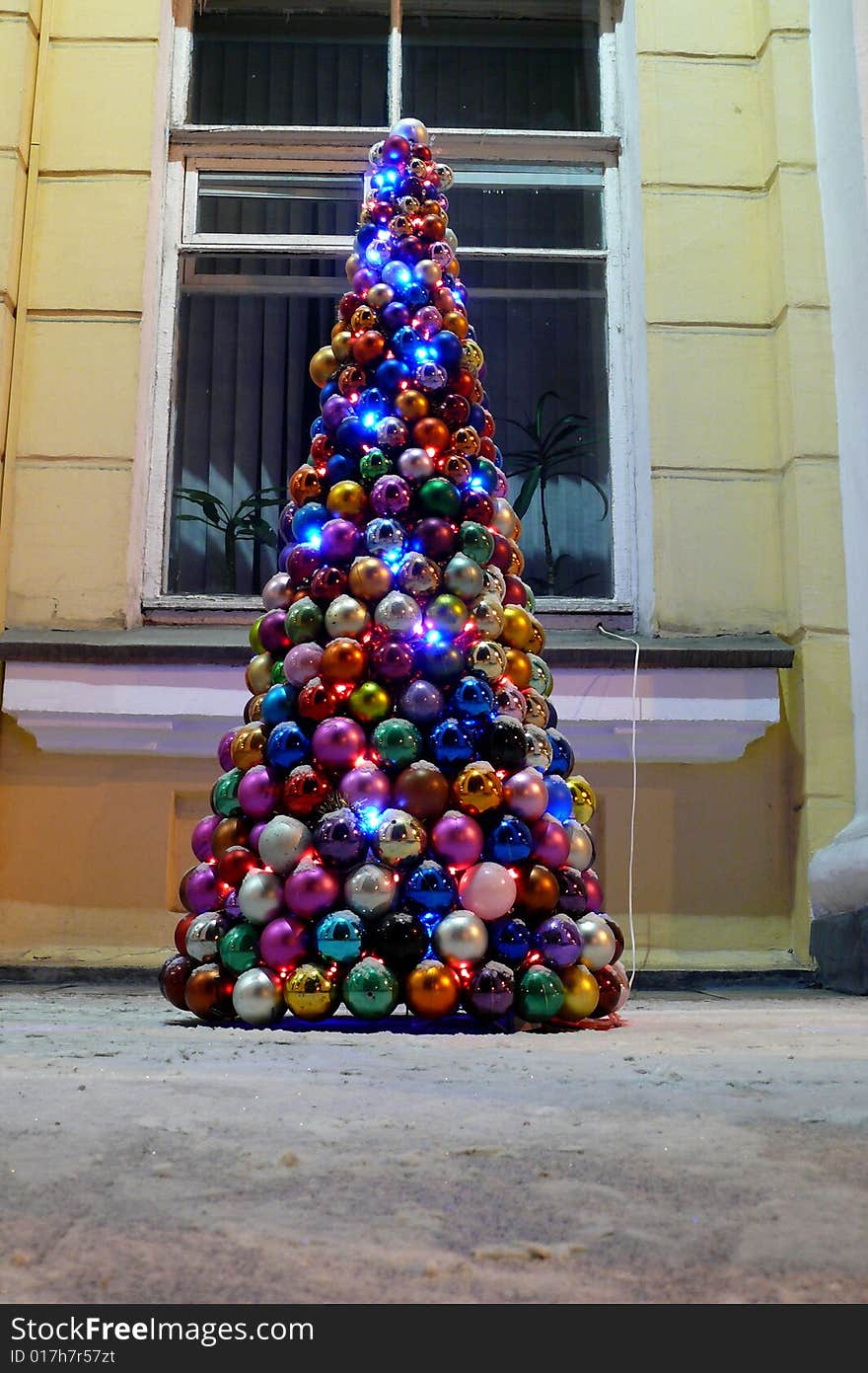 New year s fir tree made from ball