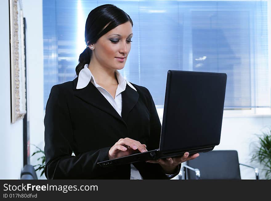 businesswoman and laptop