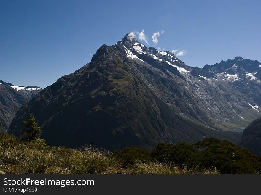 View from the top of Key Summit, Milford Sound, Fiordland National Park, New Zealand. View from the top of Key Summit, Milford Sound, Fiordland National Park, New Zealand