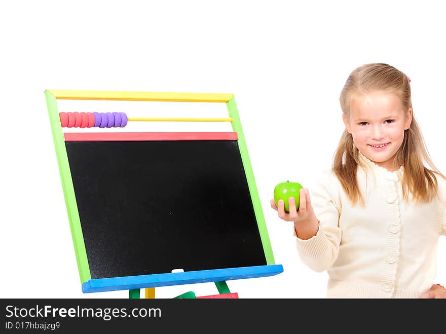 Little Girl With Green Apple