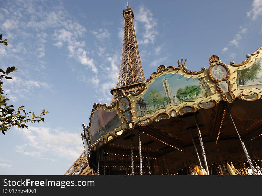 Eiffel tower and carrousel