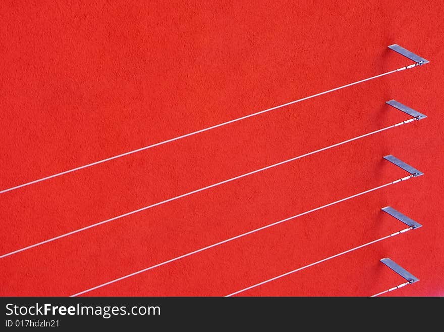 Wire strainers all in a row. Wire strainers all in a row