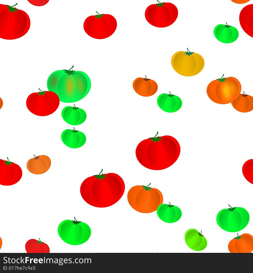 Seamless pattern with some tomatoes. Seamless pattern with some tomatoes