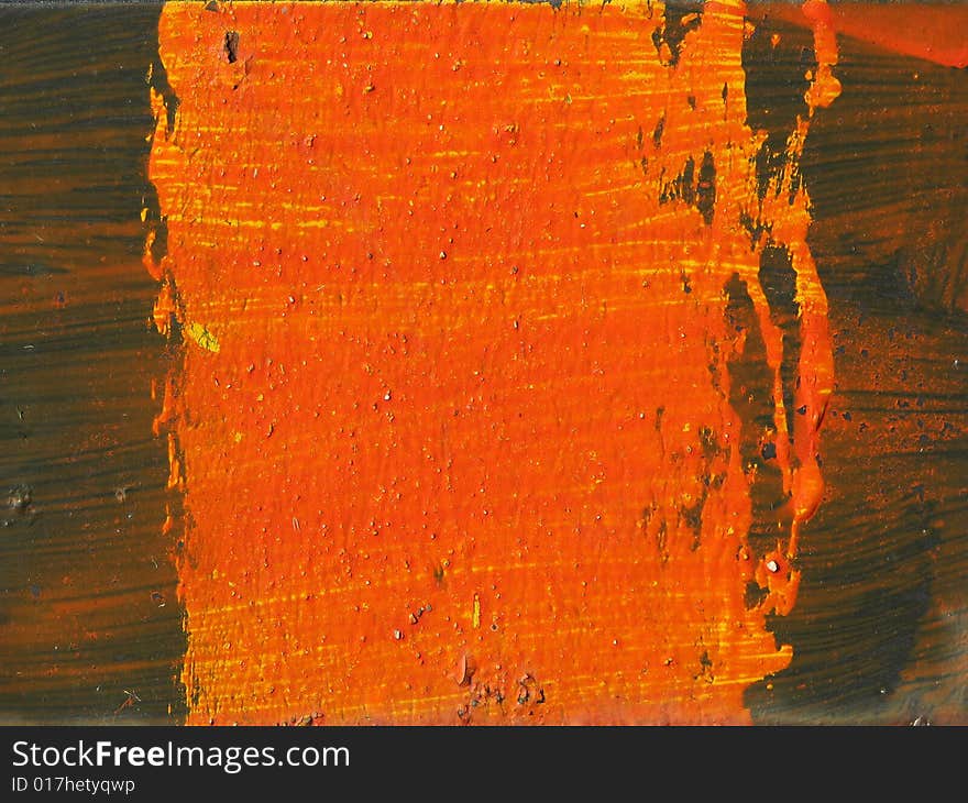 Image of a rusty and painted metal plate. Image of a rusty and painted metal plate