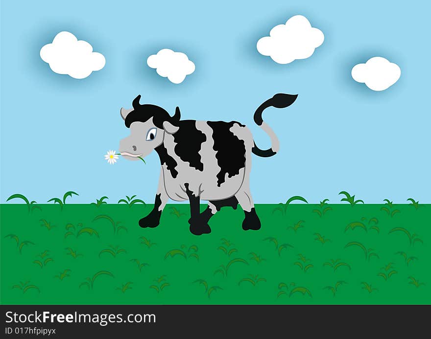 Cow On A Meadow