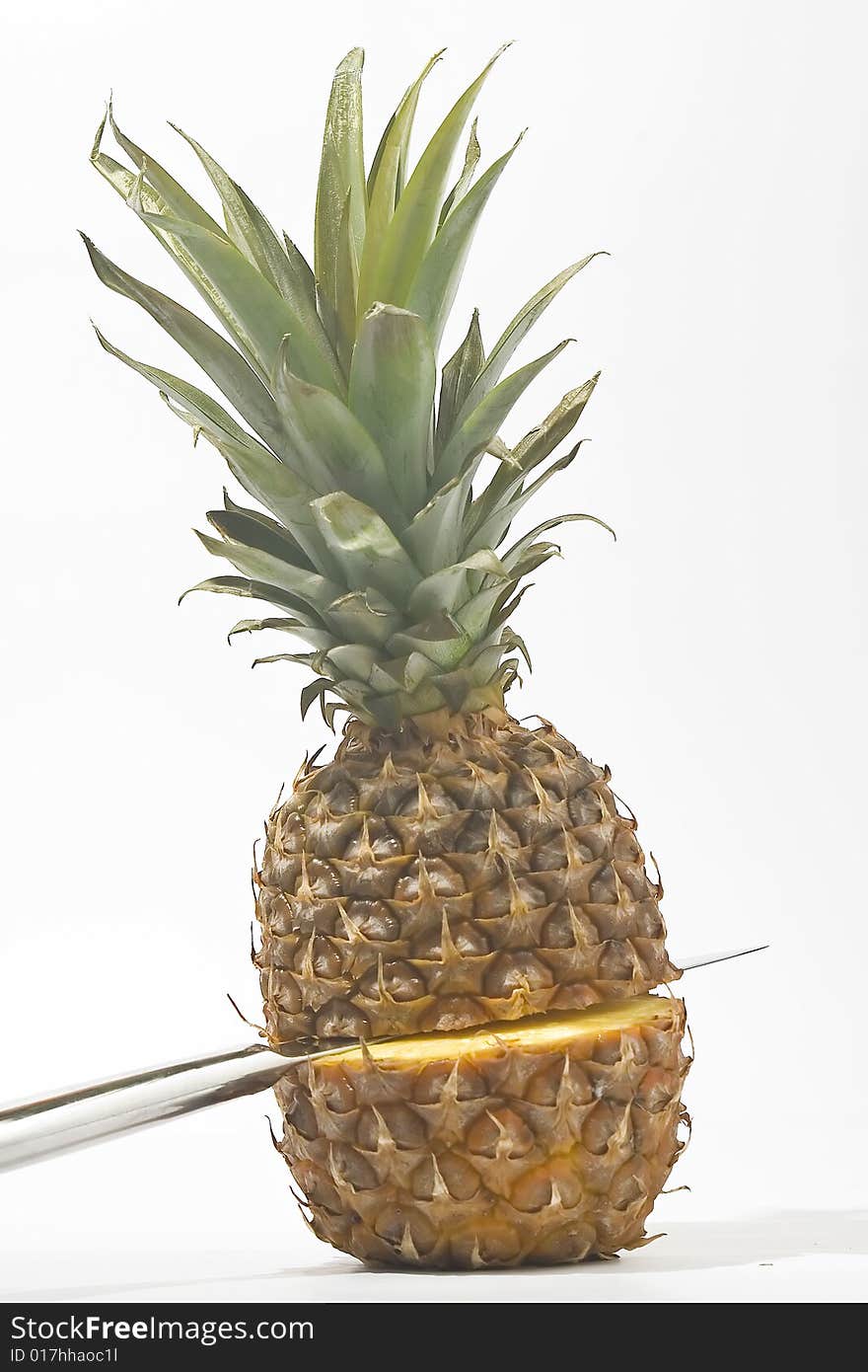 Delicious fresh pineapple natural isolated on a white background