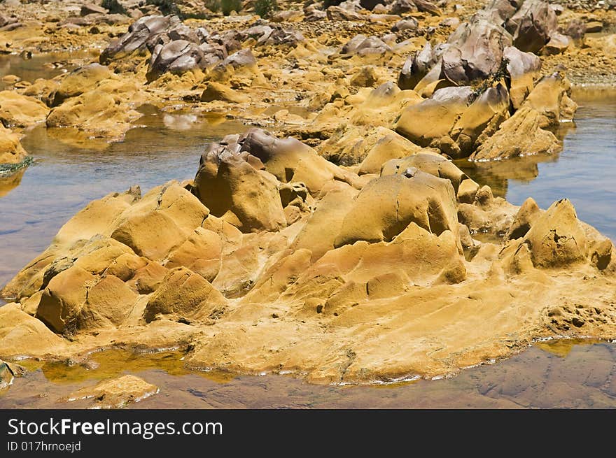 Polluted river